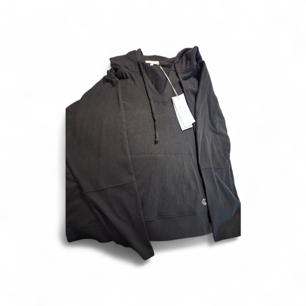 Johnny Was Calme Black Tencel Sweatshirt Size Large NWT